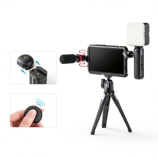 Neewer Cold Shoe Cover PA045E Bluetooth Side Handle-3