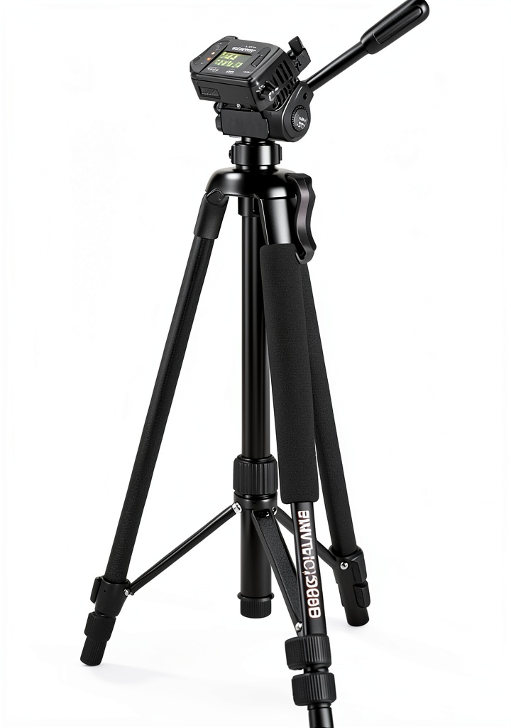 Sunpak tripod set up with camera in a living room