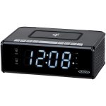 JENSEN Dual Alarm Clock Radio Qi Wireless Charging AMFM-0