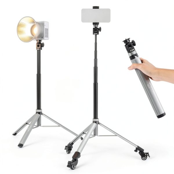 Neewer Basics Rolling Light Stand Aluminum Alloy Tripod-0