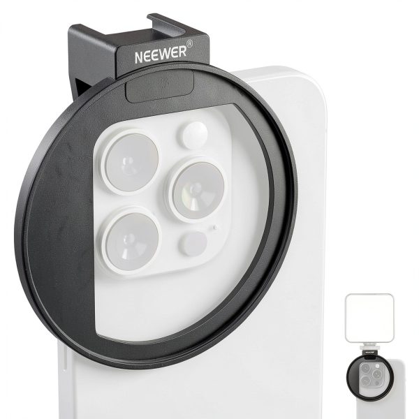 Neewer Phone Lens Filter Clip 67mm Thread Cold Shoe Mount-0