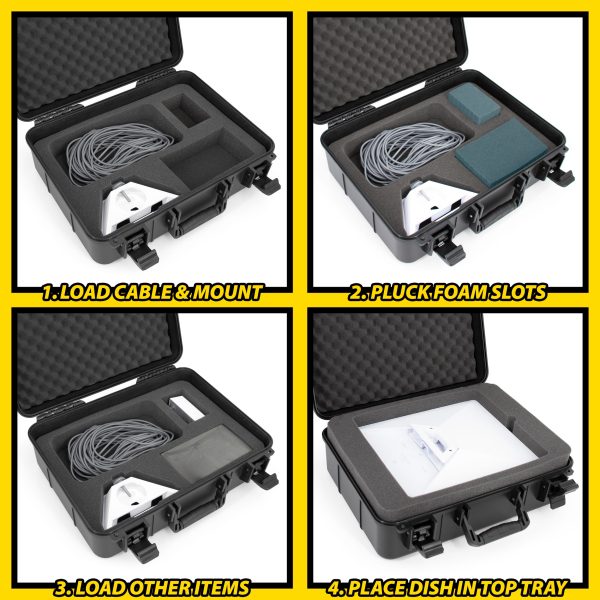 CASEMATIX Starlink Mini Travel Case Hard Shell Foam-5
