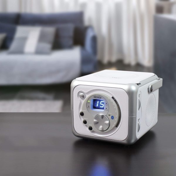 JENSEN CD-555 Portable Stereo Bluetooth CD Player FM Radio-4