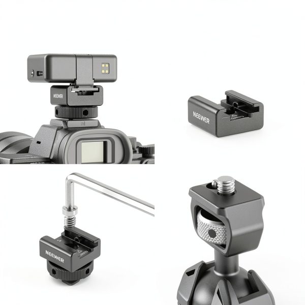 Neewer Cold Shoe Mount Adapter DJI Mic Rode Wireless GO II-3