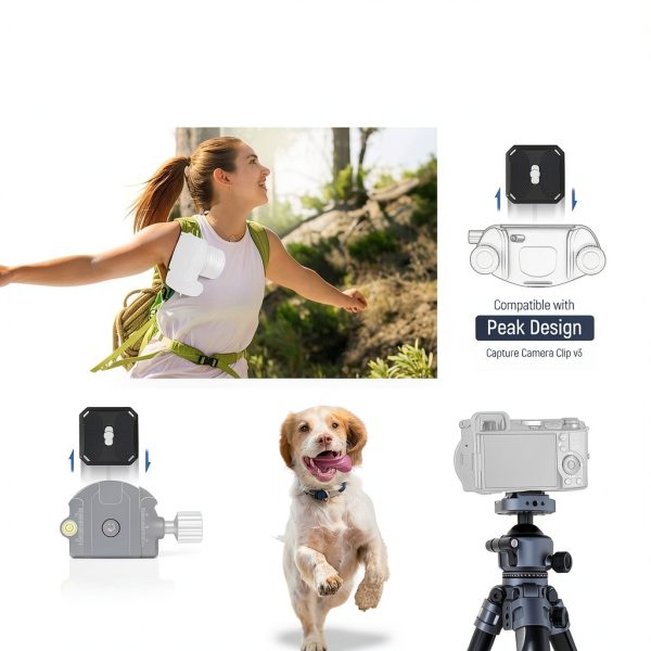 NEEWER LT07 Aluminum Travel Tripod Camera Ball Head Arca QR-6