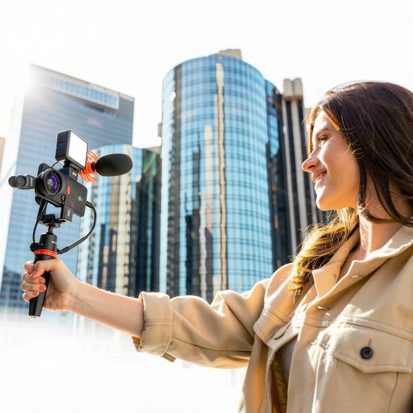 Movo iVlog1 Smartphone Video Kit with Microphone and LED-2