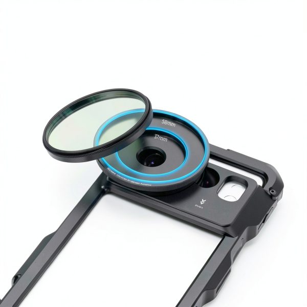 Neewer 17mm to 37mm 58mm Lens Filter Adapter Ring for Phone-3