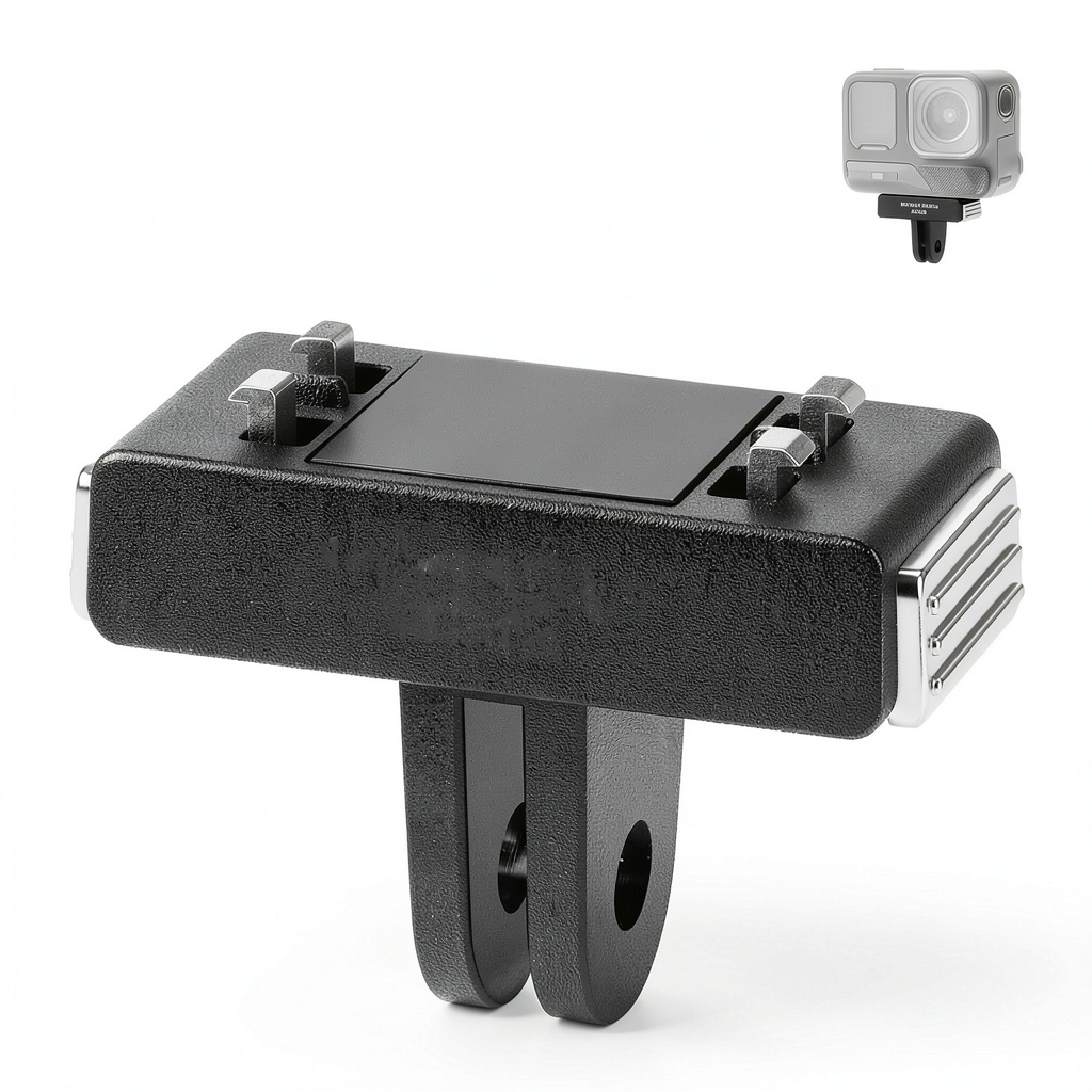 Installing Neewer Basics Magnetic Mount for Insta360 Ace Pro Action on a wooden desk