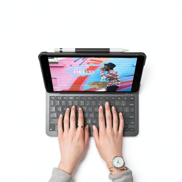 Logitech Slim Folio iPad Keyboard Case Protection Typing-4