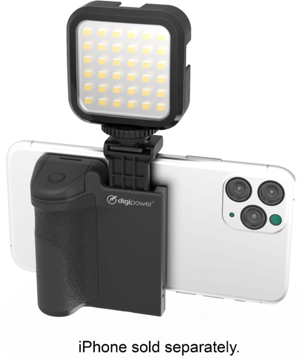 Digipower Vlogging Kit LED Light Microphone Tripod Remote-6