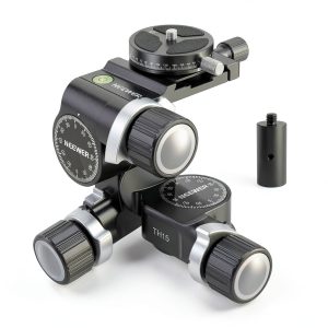 Neewer 3 Way Geared Tripod Head Aluminum Alloy Camera Pan-0