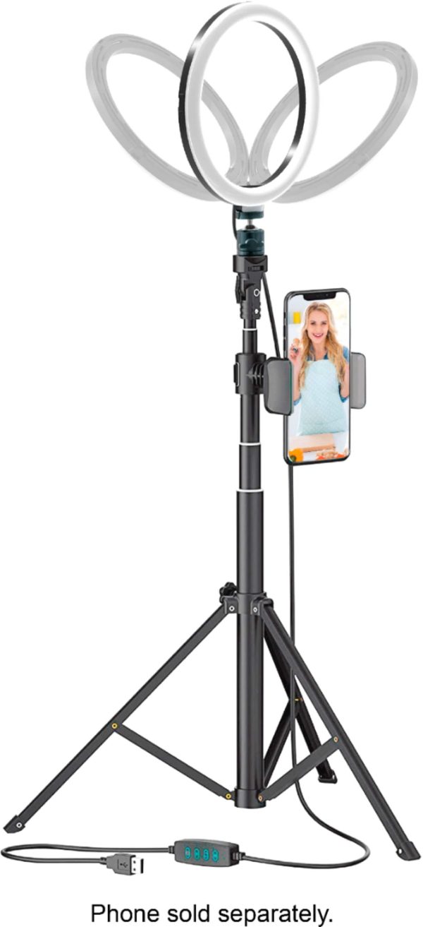 Bower Ring Light Selfie Studio 8 Inch Swivel Dimmable-3