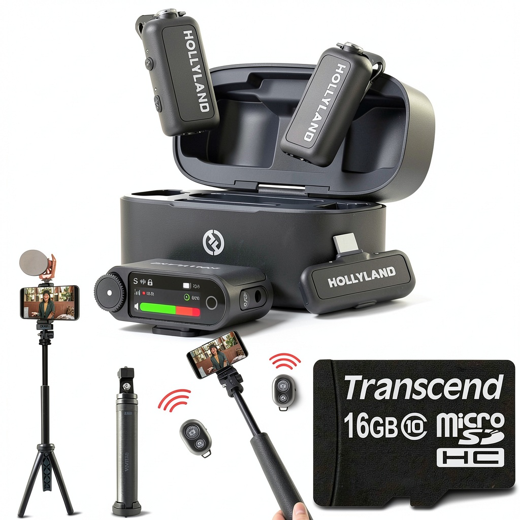 Hollyland Lark Max 2 wireless microphone system in use with a camera