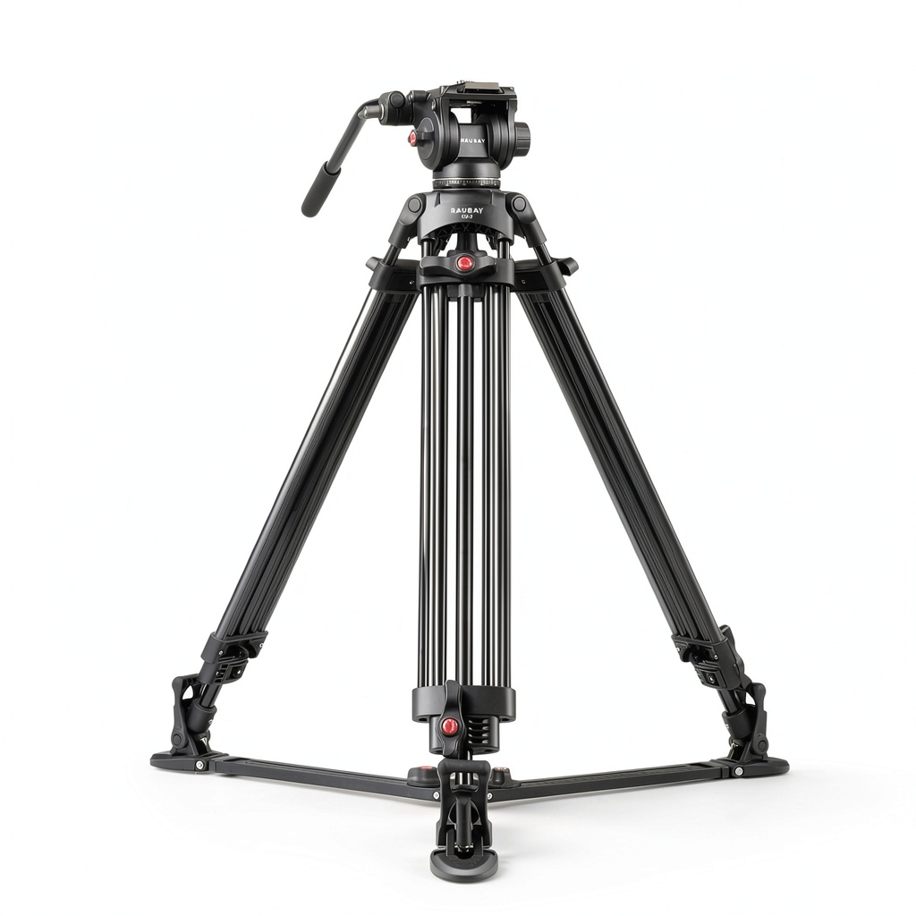 RAUBAY DV-2 Tripod extended to full height on a studio floor