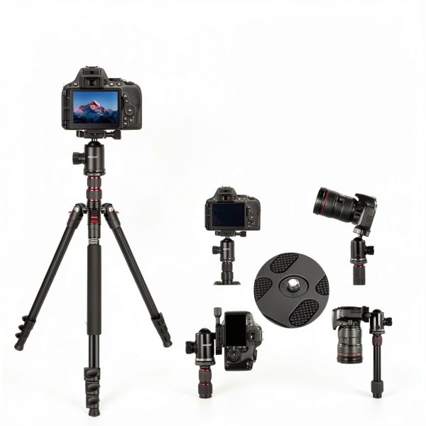 Neewer Camera Tripod Monopod Aluminum Ball Head Phone Holder-3