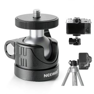 Neewer Basic Mini Ball Head Tripod Mount 360 Swivel 90 Tilt-0