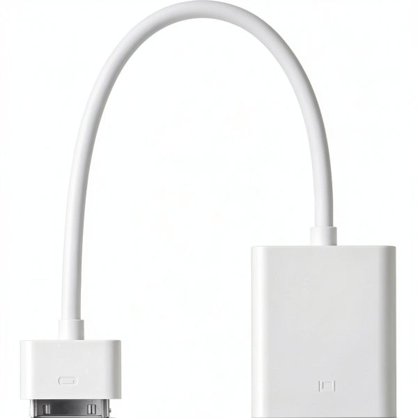 Apple 30 Pin VGA Adapter HD Mirroring Legacy Device Support-0