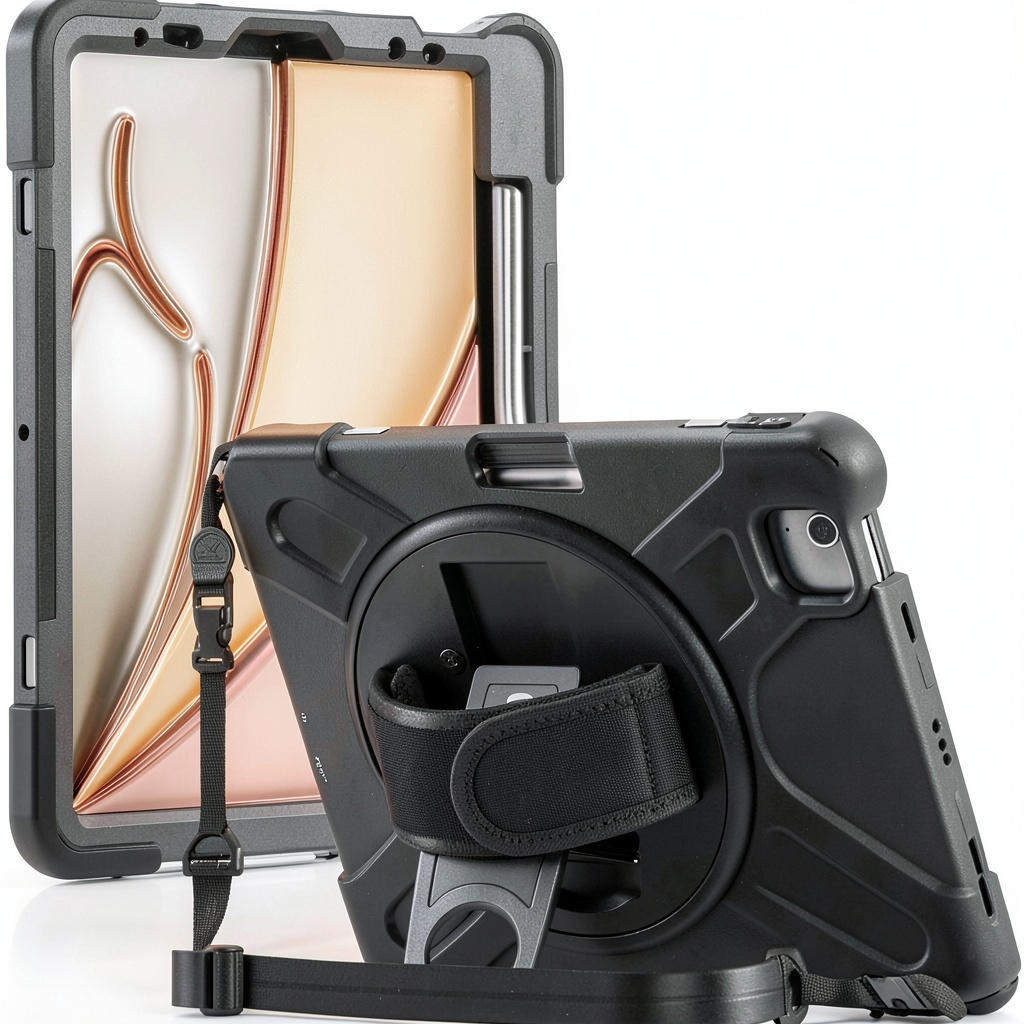 CODi Rugged Case displayed with iPad in a rugged outdoor setting