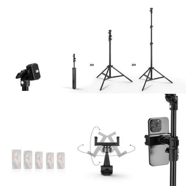 Neewer LED Video Light Panel Bi Color Dimmable Streaming Kit-4