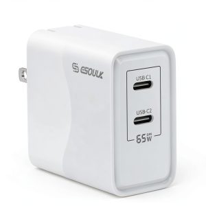 Esoulk 65W Dual USB-C Wall Charger Fast Compact-0