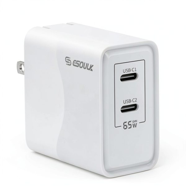 Esoulk 65W Dual USB-C Wall Charger Fast Compact-0