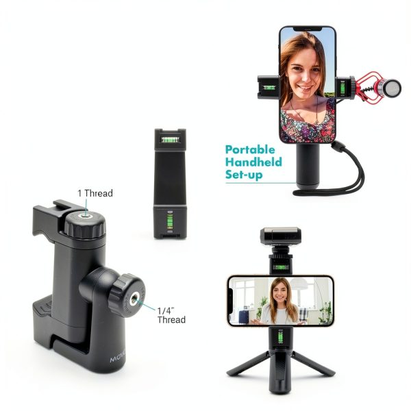 Movo Smartphone Rig Handheld Grip Tripod Mount Accessories-6