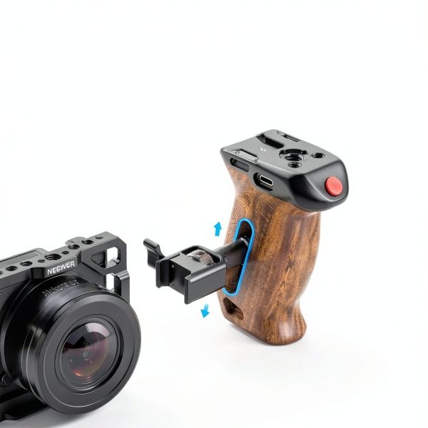 Neewer Wooden Side Handle Remote Trigger Camera Grip-6