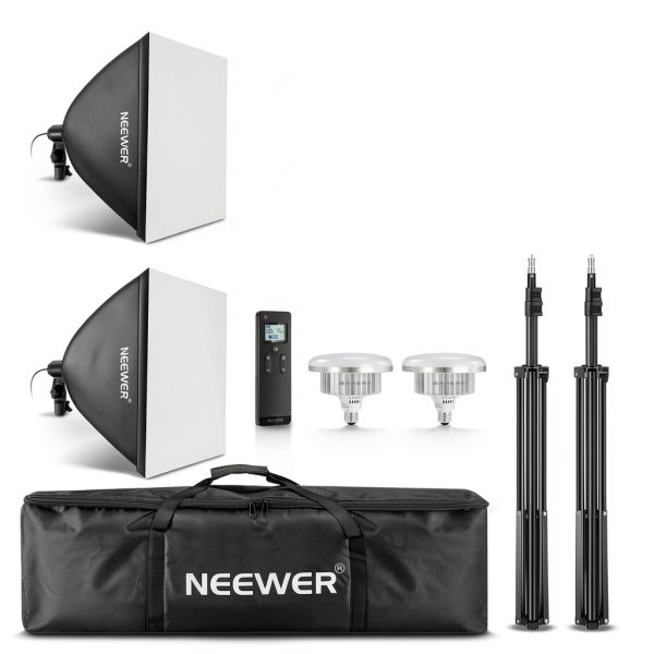 Neewer Studio Lighting Kit Bi Color LED Softbox Photography-8