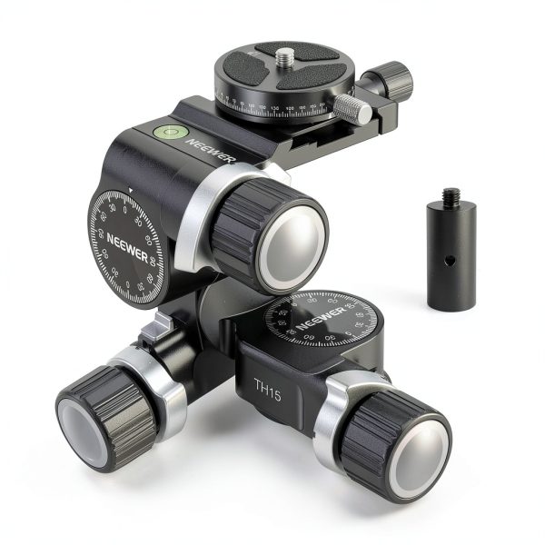 Neewer 3 Way Geared Tripod Head Aluminum Alloy Camera-0