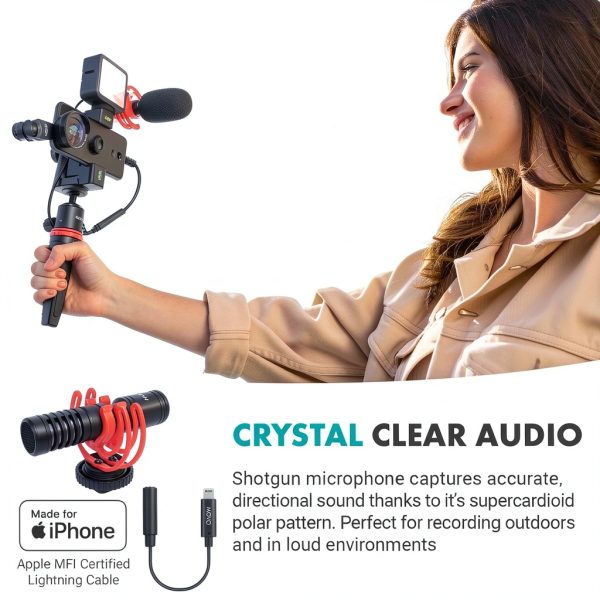 Movo iVlog1 Smartphone Video Kit with Microphone and LED-3