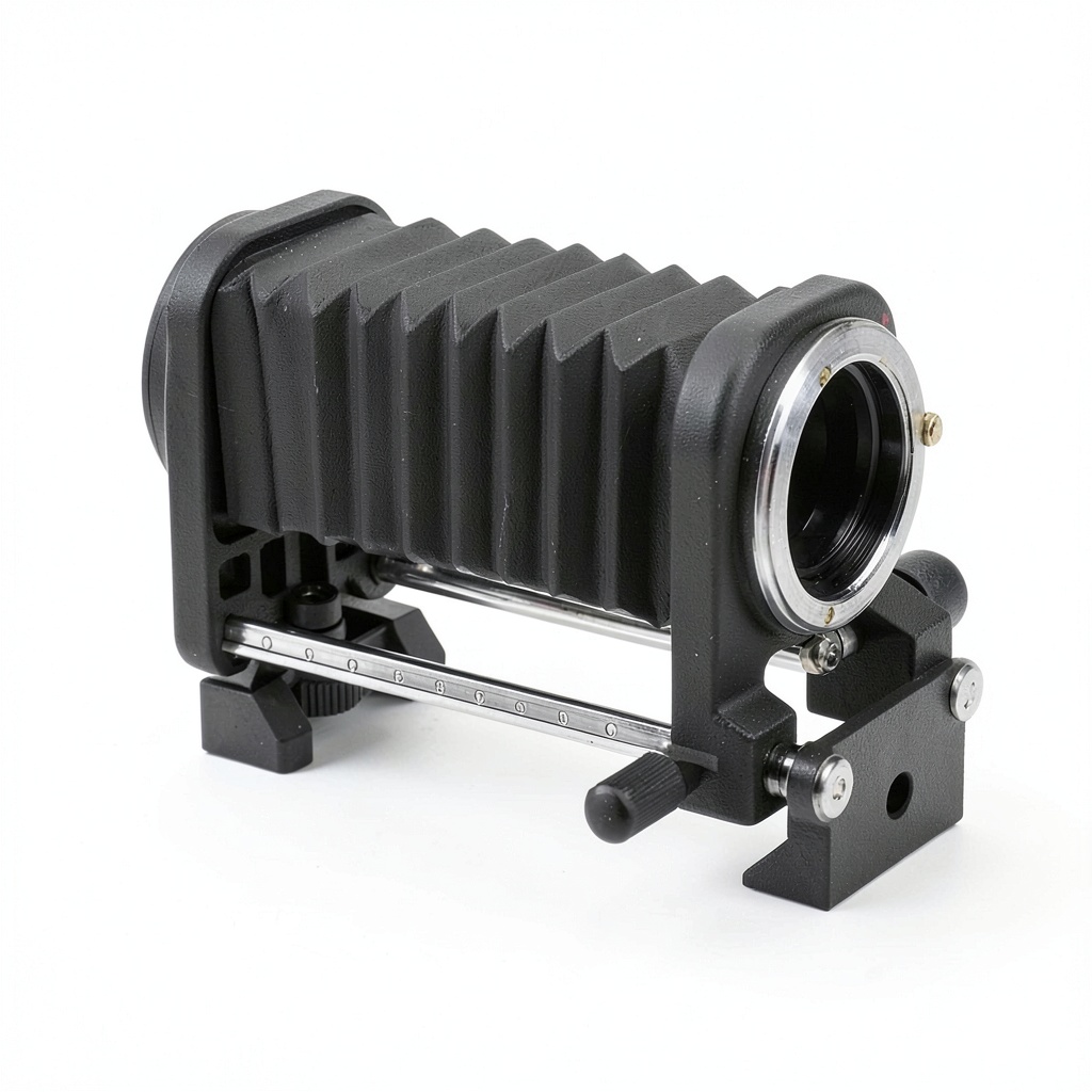 Fotodiox macro bellows extended for close-up photography