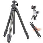 Neewer LT34 Carbon Fiber Travel Tripod with Ball Head-0