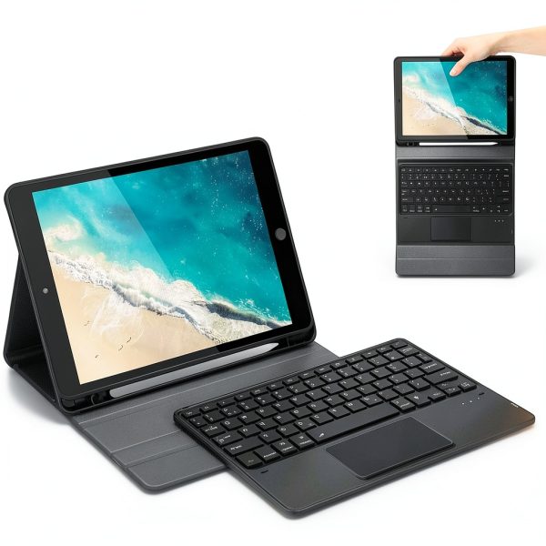SaharaCase iPad Keyboard Case with Mouse Pad and Kickstand-2