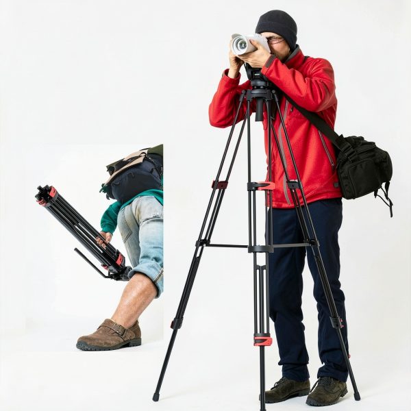 Neewer Metal Video Tripod Fluid Head Stable 17.6lb Load-7
