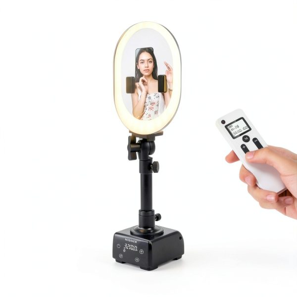 Neewer 18 Inch LED Ring Light Tripod Phone Holder Remote-3