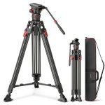 Neewer Carbon Fiber Tripod Fluid Head Quick Release DSLR-0