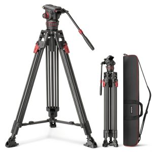 Neewer Carbon Fiber Tripod Fluid Head Quick Release DSLR-0