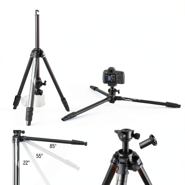 NEEWER LT07 Aluminum Travel Tripod Camera Ball Head Arca QR-4