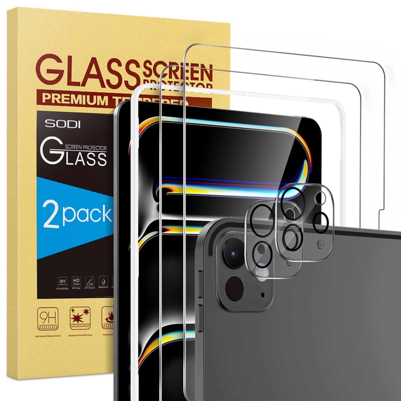 'Pavo iPad Pro 11 2024 screen protector applied on device'