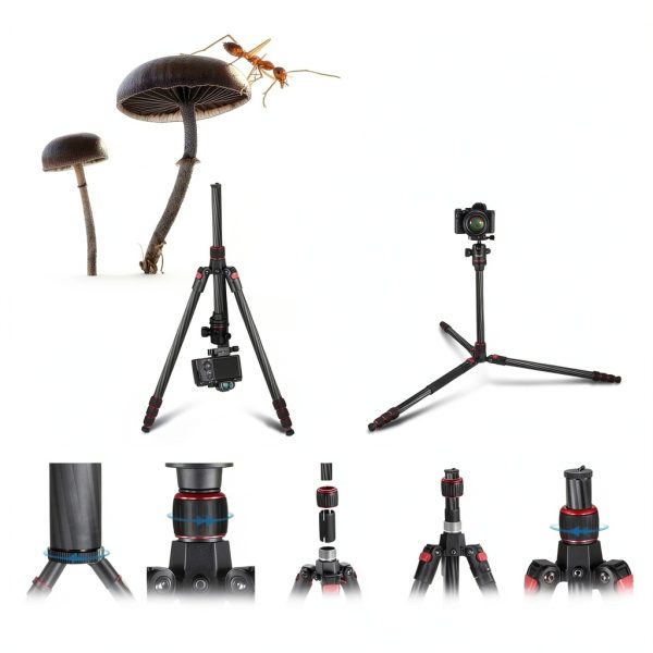 NEEWER Carbon Fiber Tripod Monopod DSLR Camera Ball Head-4