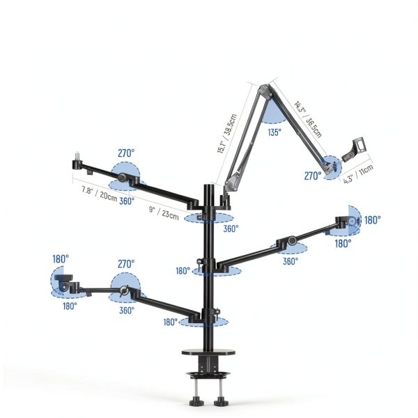Neewer Overhead Camera Stand Desk Mount Rig 4 Boom Arms-2