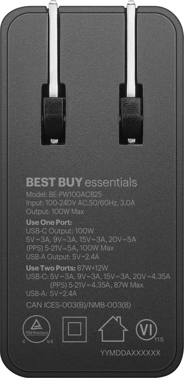 Best Buy essentials 100W Wall Charger Fast Charging Dual-7