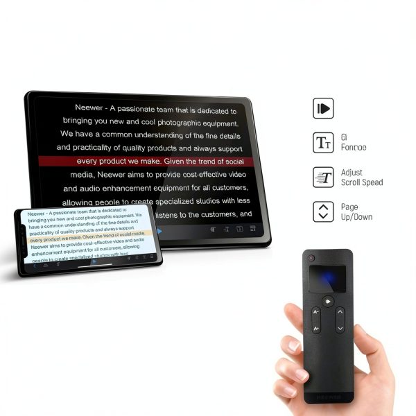 Neewer X12B Teleprompter Aluminum Alloy No Assembly Remote-2