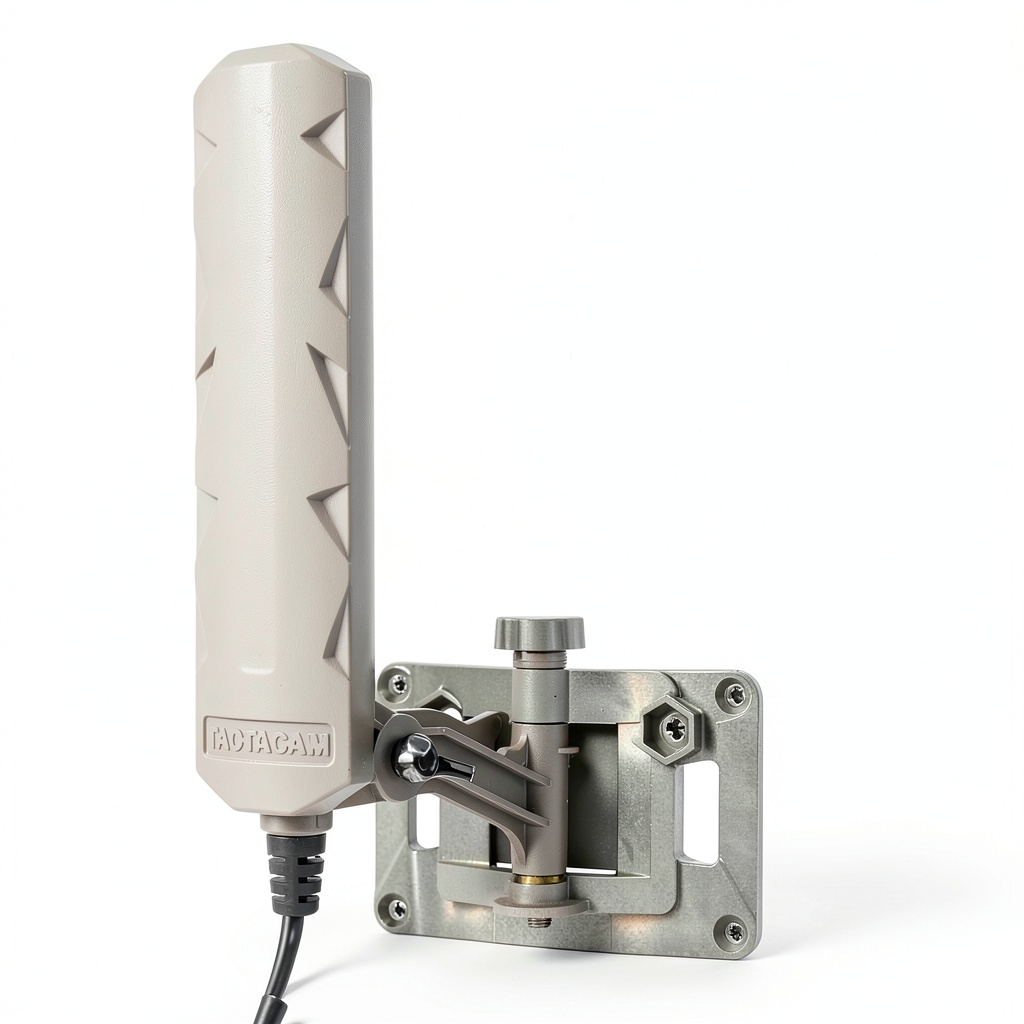 Tactacam REVEAL Extended Range Antenna mounted on a tree in a forest