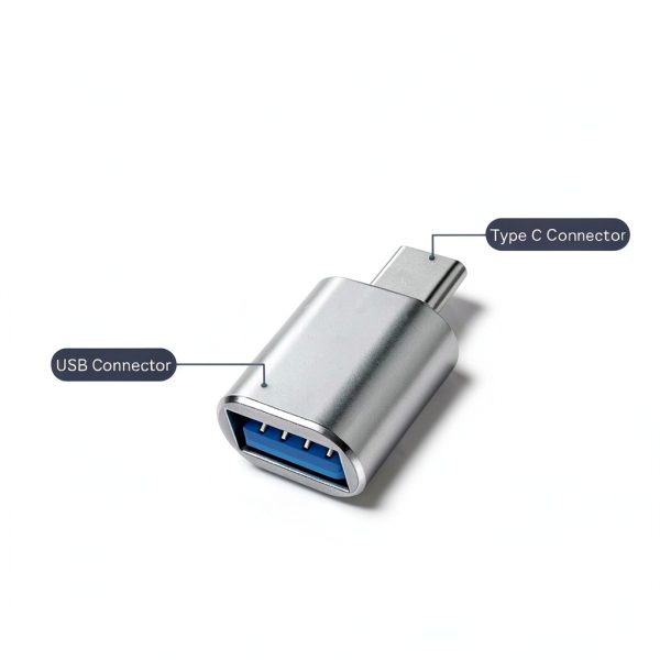 USB A to USB C Adapter 4PCS OTG Type C Converter Compatible-2