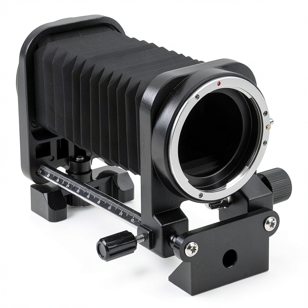 Fotodiox Macro Bellows mounted on camera with lens attached