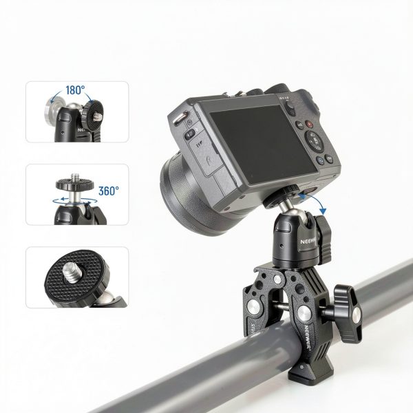 Neewer ST87 Super Clamp Ballhead Mount for Cameras Phones-3