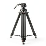 RAUBAY DV-1 Pro Fluid Head Tripod Aluminum DSLR Camcorder-0