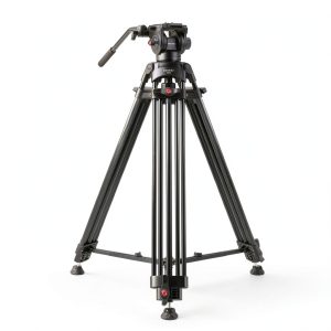 RAUBAY DV-1 Pro Fluid Head Tripod Aluminum DSLR Camcorder-0