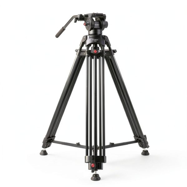 RAUBAY DV-1 Pro Fluid Head Tripod Aluminum DSLR Camcorder-0